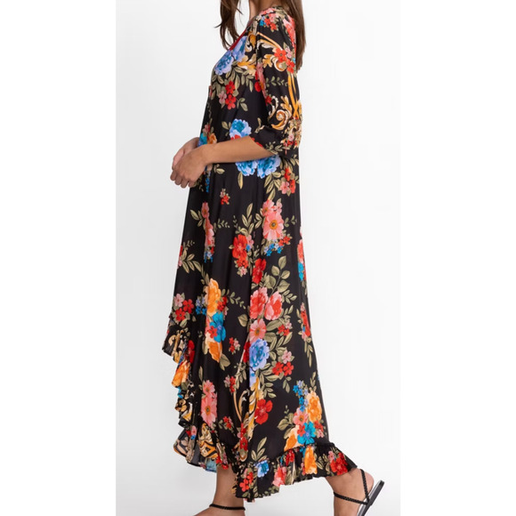 Johnny Was Royal Long Ruffle Kimono multicolored - Picture 6 of 11